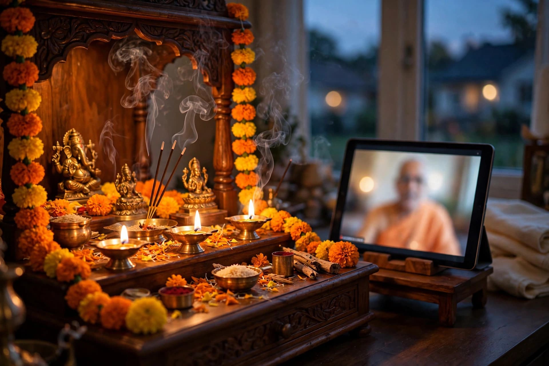 Representative image — Guided Home Pooja on Video Call — IndyPooja